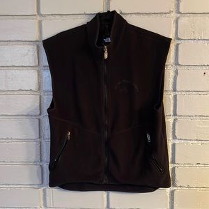 The North Face Mens Black Med Vest Made in USA with Co. Logo